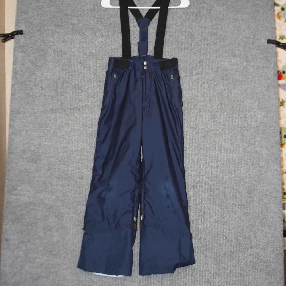 Wedze Piste 500 Ski Bib Pants Kids 24x27 Navy Blue Fair Waterproof Insulated‎